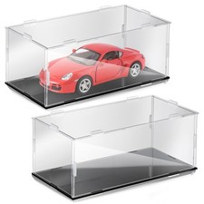 Singhoow 2 Pcs Acrylic Model Car Display Case 1: 24 Scale Clear diecast Displ...