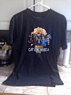 Teeturtle Captain Murica Men's Short Sleeve Tee Size L