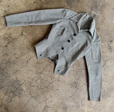 VTG 1940's 50s Women's Houndstooth Art Deco Fitted Blazer sz S