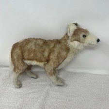 Hansa White Plush Wolf Dog Fox Stuffed Animal Small Collectible Toy MPN 1120
