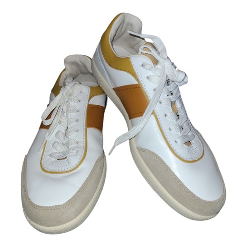 Tod's Tabs Women's White With Trim Leather Sneakers Size 38 Size 10 U.S. EUC - Picture 2 of 6