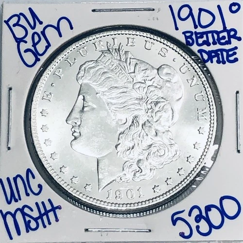 1901 O BU UNCIRCULATED MORGAN SILVER DOLLAR AUTHENTIC U.S.MINT FREESHIPPING 5300
