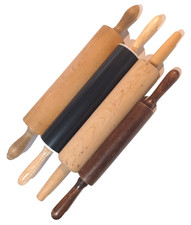 Vintage Wood Handled Rolling Pins Collectible Item Lot of 4
