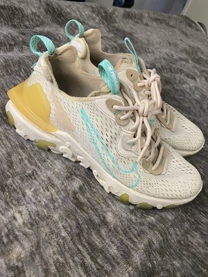 Nike Womens React Vision Ivory Running Shoes Sneakers Size 9