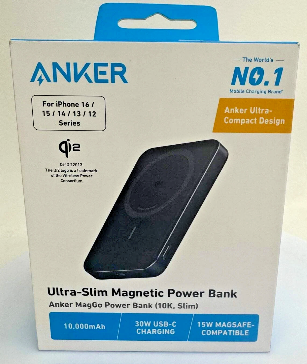 NEW Anker MagGo 10K Slim Power Bank 15W Qi2 MagSafe Magnetic