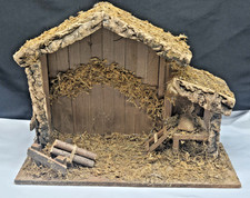 DE COLECCIÓN BELÉN DE MADERA RÚSTICO PESEBRE PESEBRE NAVIDAD