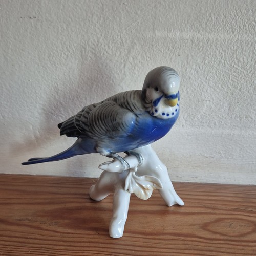 Vintage KARLENS Volkstedt seltene Wellensittich Vogel Figur