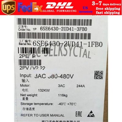 New Siemens 6SE6430-2UD41-1FB0 MICROMASTER430 without filter 6SE6 430-2UD41-1FB0