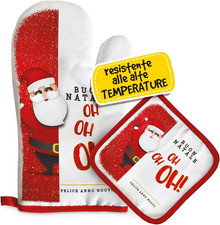 Set Guanto Forno E Presina Natalizia, Idee Regalo Natale Donna, Mamma E Nonna, U