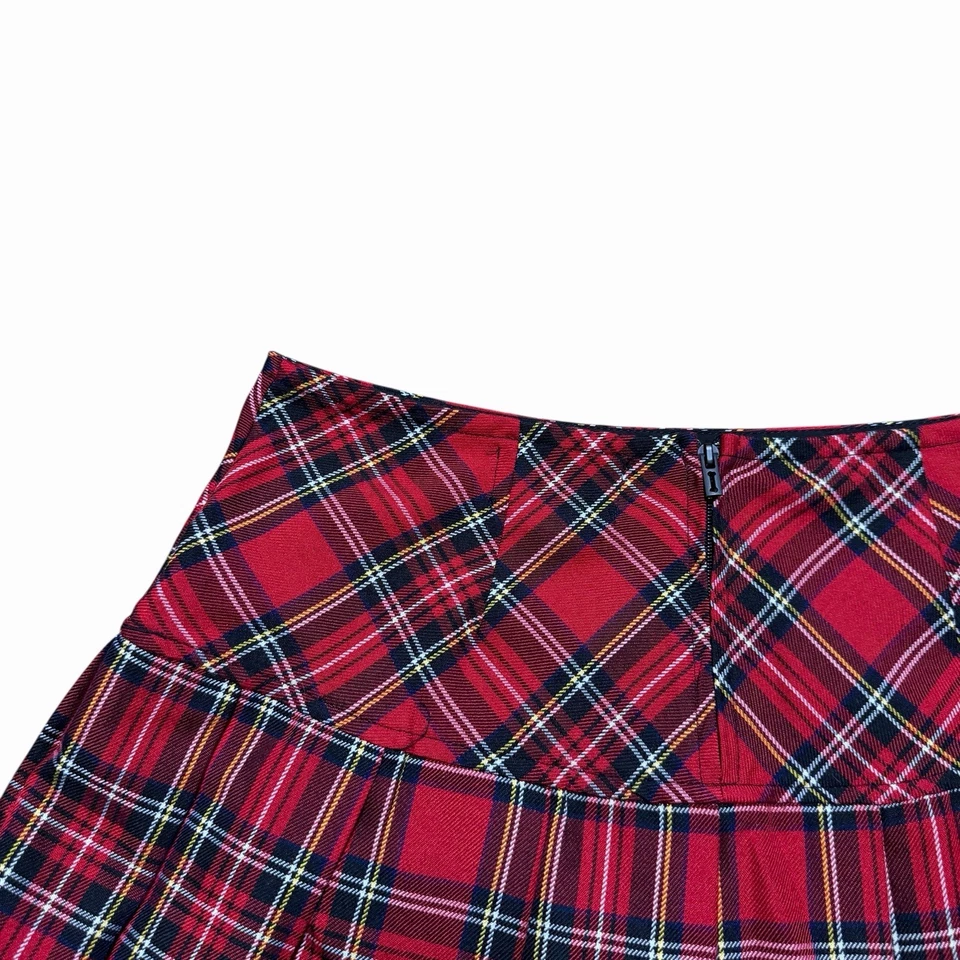 Винтажная женская мини-юбка Y2K Royal Bones в клетку в стиле гранж размер L - Изображение 3 из 4