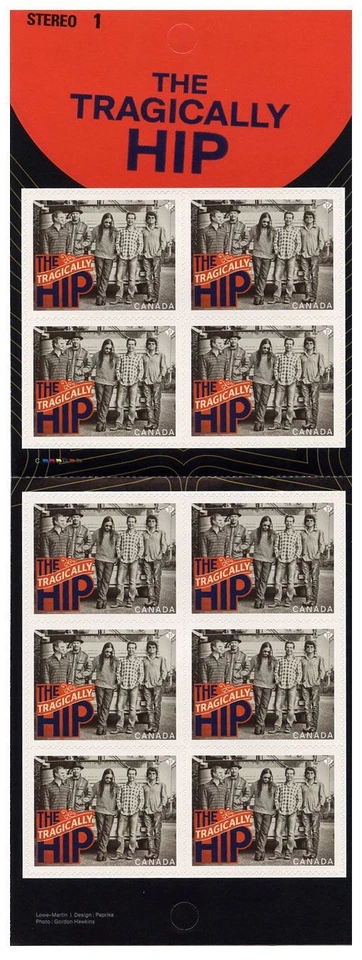 CCanada Stamps, Booklets of 10, The Tragically Hip, #2656a, BK543 MNH - Image 2 of 2