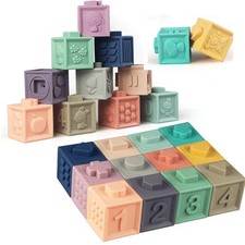 Soft Stacking Blocks for Baby - Sensory Montessori Toys Activities - Gifts fo...