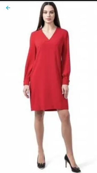 Women Escada Dress Red 38 / M / 46 #7PF8