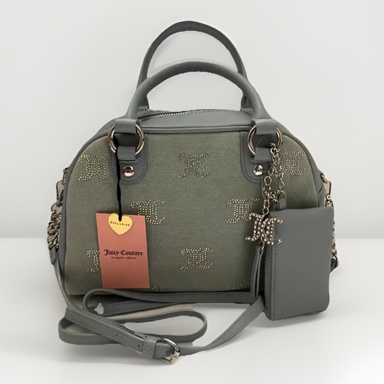 Bolso Bowler Jean Azul Denim Juicy Couture Taking the Lead Nuevo con Etiquetas