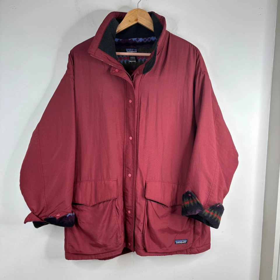 Chaqueta Softshell Azteca PATAGONIA Años 90 De Colección Para Mujer L RARA Forrada de Vellón Suroeste Foto 3 de 4