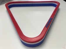 Custom 3d printed Billiard Pool Ball 8 Ball Triangle rack - red/wht/blue