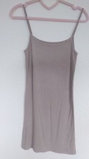 Sommer Träger-Kleid -Shirt-Stoff - greige   ...