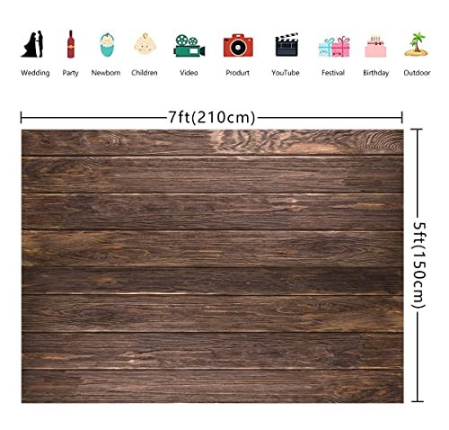 Wood Vinyl Backdrop Wooden Board Wall Portrait Photography Background 7x5 FT - Bild 6 von 7
