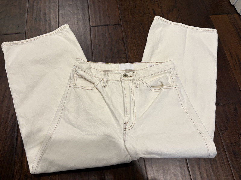New FRAME white denim jeans le Italien crop 26