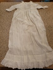 Victorian Edwardian Baby Antique Nightgown Ivory