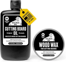 WALRUS OIL - Cutting Board Oil and Wood Wax Set. for Cutting Boards, Butcher Blo