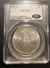 1891 s Morgan Silver Dollar AU 58 -- CAC