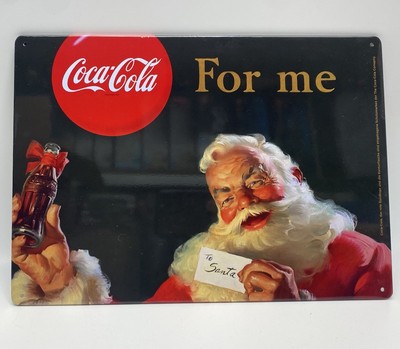 Coca Cola Blechschild 30x20 For me | Weihnachten Original verpackt Sammlerstück