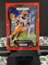Panini 2024 Prizm Draft Picks Brian Thomas Jr. #118 Red Ice Rookie LSU Tigers