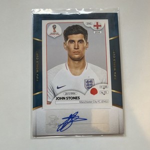 2018 FIFA WORLD CUP ROSSIA PANINI NAKLEJKA RZADKA John Stones ANGLIA SAMOCHÓD