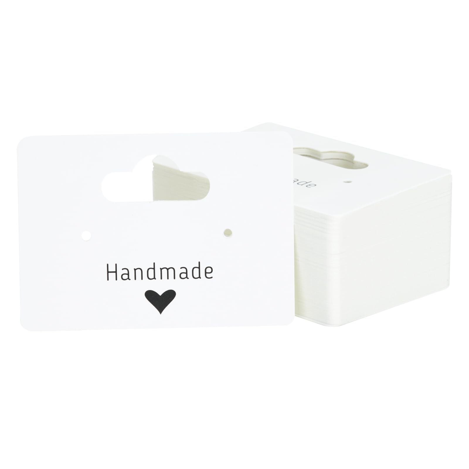Earring Cards - 100Pcs White Paper Earring Display Holder Cards 2x1.3 Inch Bl...