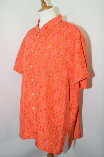 Elisabeth By Liz Claiborne 100% Silk Orange Floral Top Shirt Blouse Womens 18 - Picture 7 of 8