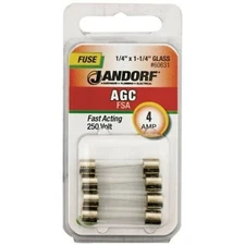 Jandorf Specialty Hardw Fuse Agc 4A Fast Acting 60631