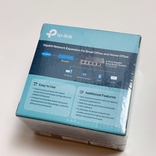 TP-Link TL-SG105E 5-Port Gigabit Easy Smart Switch - New Sealed - Picture 2 of 5