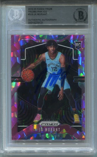 2019-20 Ja Morant Panini Prizm AUTO PINK ICE ROOKIE Rc #249 BGS BAS AUTHENTIC