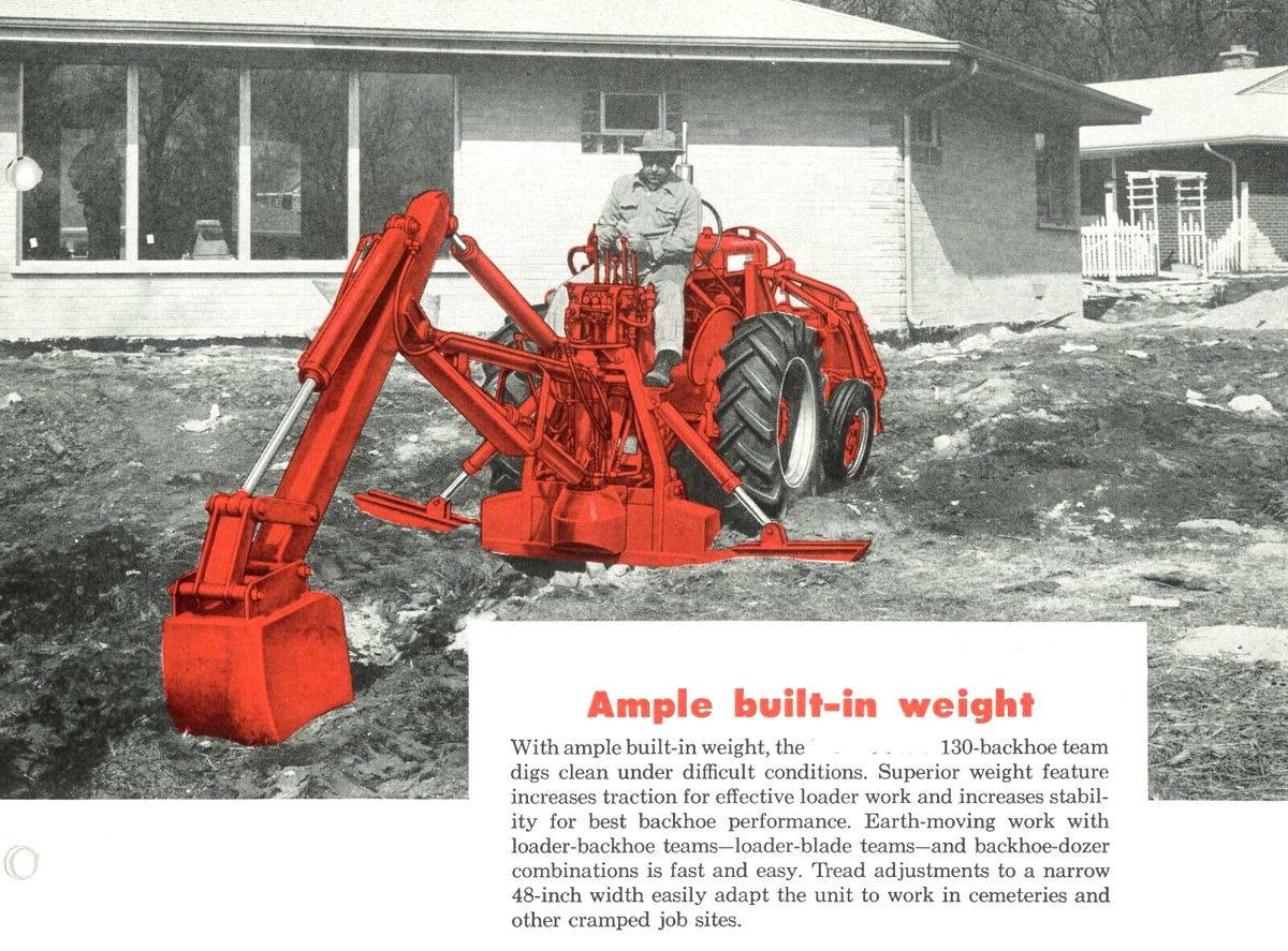 IH International 130 w/ Fast Hitch Tractor & Implement Color