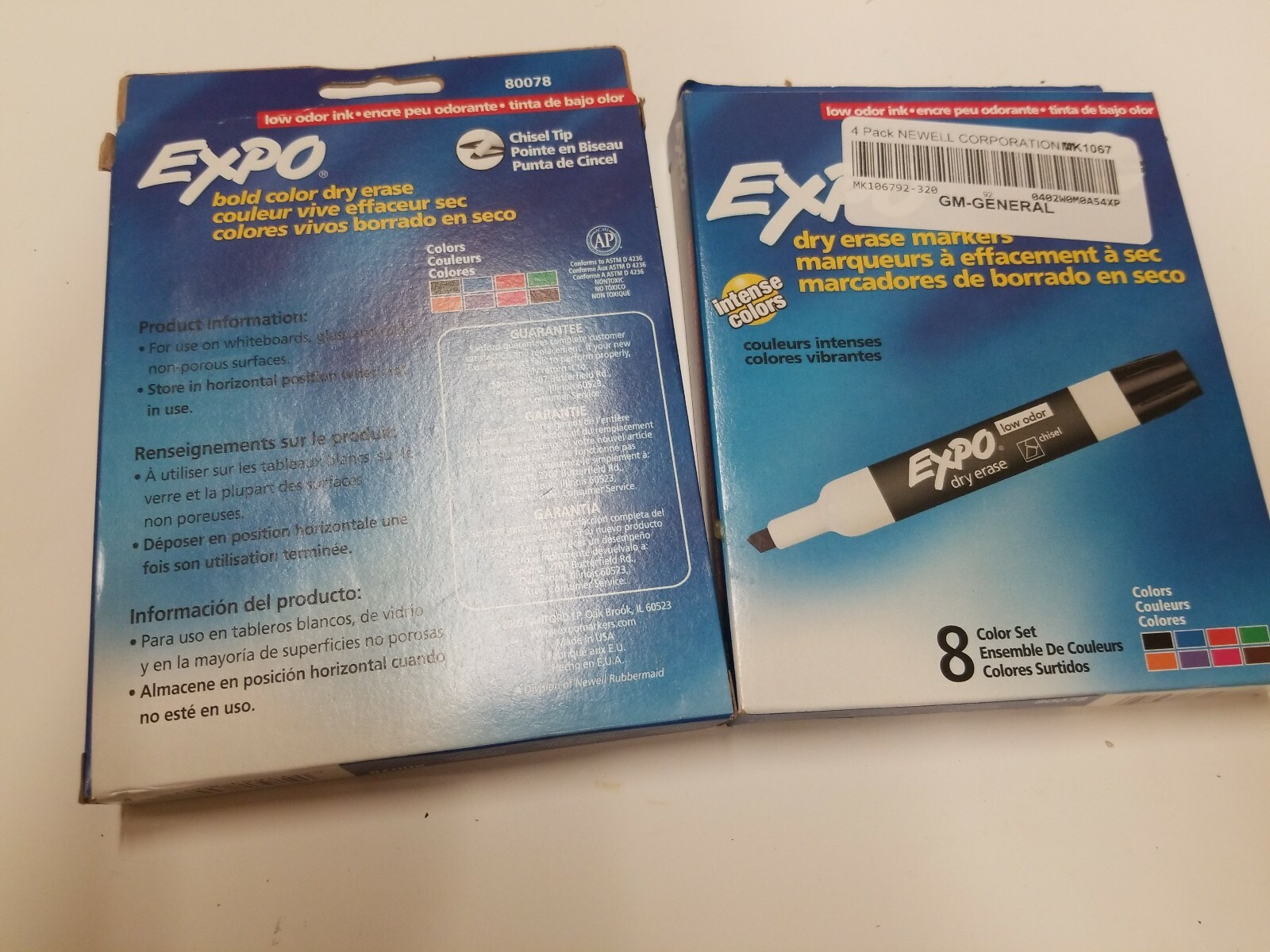 Sanford EXPO Dry Erase Marker Low Odor 2 Packs Variety Colors
