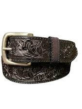Black Embossed Western Belt Cowboy Strap With Buckle Men Western Belts