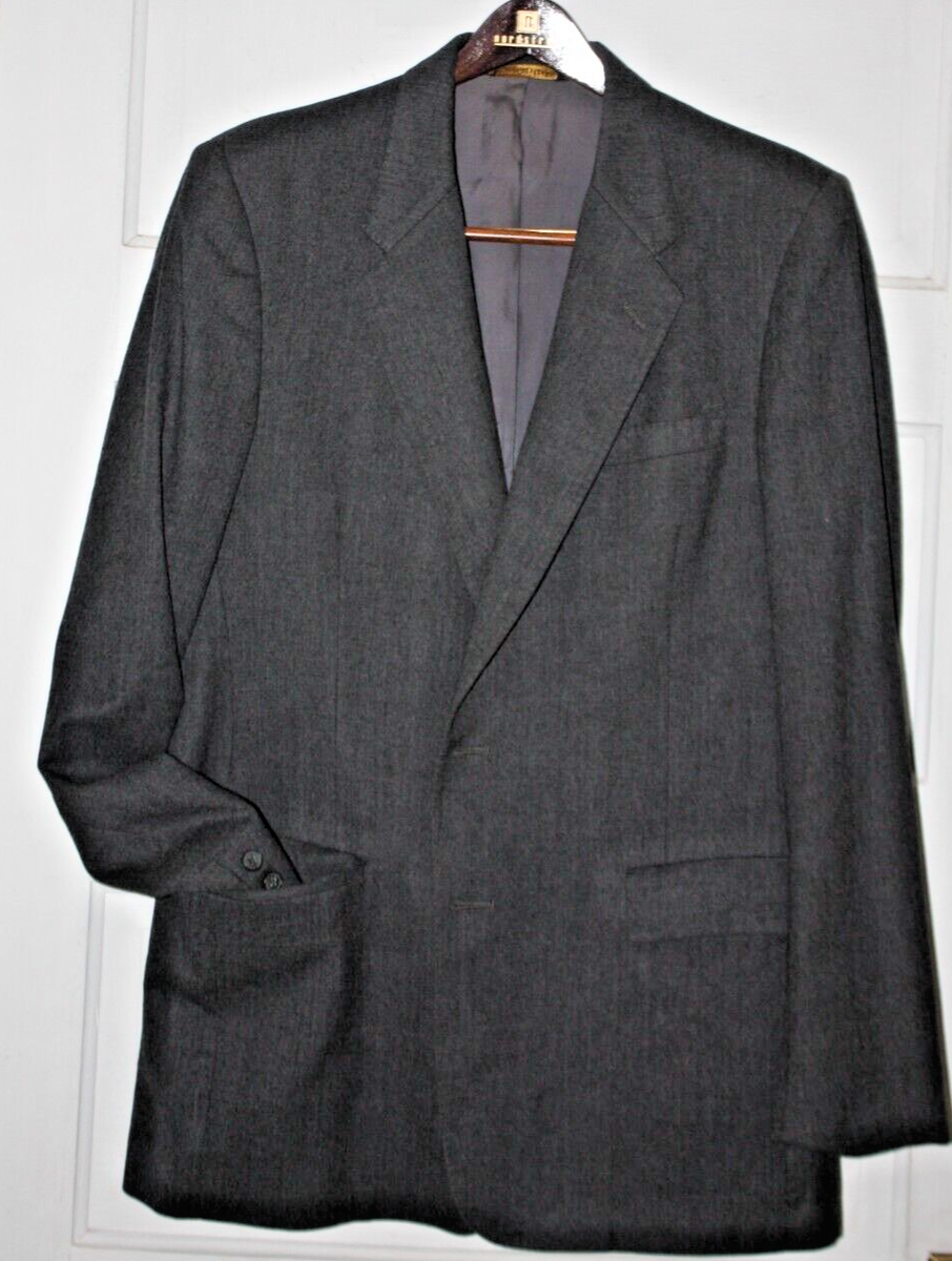 Vintage Christian Dior Monsieur Gray 100% Wool Coat Men's Jacket