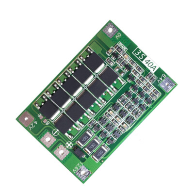 3S 11.1V 12.6V 40A 18650 Li-ion Balanced Lithium Battery BMS Protection Board