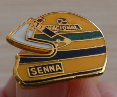RARE PIN'S F1 Formula One Casque Ayrton Senna Damon Hill