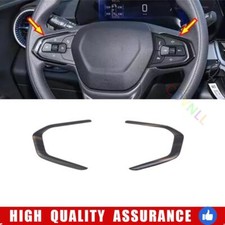 Borde de botón de interruptor de volante para Chevrolet Trax 2023-2025 grano de madera negro