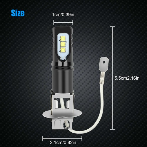 2x H3 LED Fog Driving Light Bulbs Conversion Kit Super Bright 6000K Xenon White - Picture 8 of 9