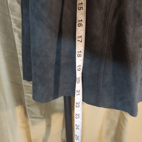 Sigrid Olsen Green Suede Fitted Waistband Skirt Size 8 - Picture 6 of 10