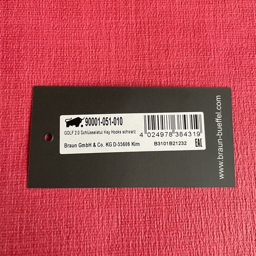 Braun Büffel Golf 2.0 Unisex Schwarz Leder Schlüsseletui Brandneu Verpackt - Bild 9 von 9