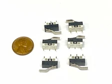 6 Pieces KW10 Micro Switch Small long lever limit miniature NC or NO bend G22