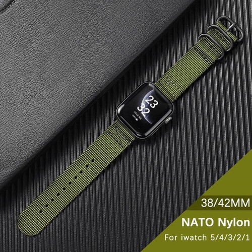 Apple Watch Series 6/5/4/3/2/1 Nato Nylon Sports Strap Band Loop for iWatch  | eBay