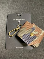 No Boundaries Ear Bud Case Camo New-Approximately 2"x2 1/2"