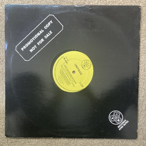 Unyque - Keep On Making Me High - 12" vinyl single on DJM DJR 18006 Promo VG+