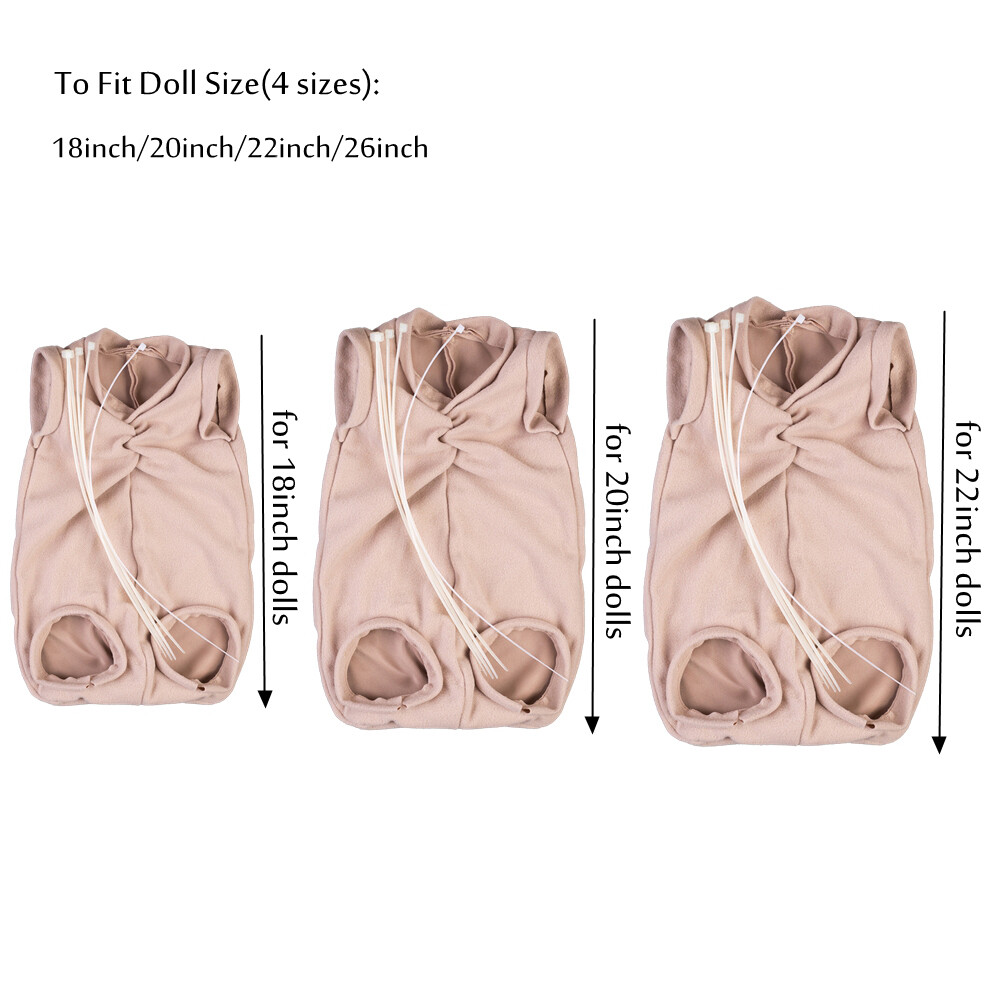 DIY Cloth Body Kits+Cable for 18"-26" Reborn Baby Dolls Supply Repair Full Limbs - Picture 1 of 10