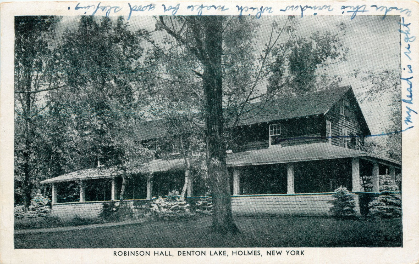 A View Of Robinson Hall, Denton Lake, Holmes, New York NY eBay